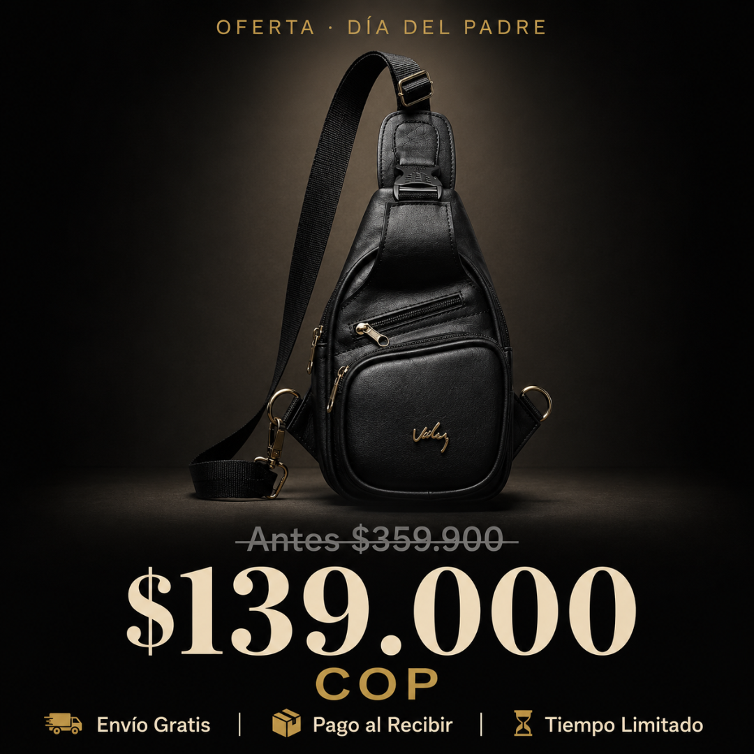 Bolso Mano Libre En Cuero Vlz - Oferta Día De Los Padres